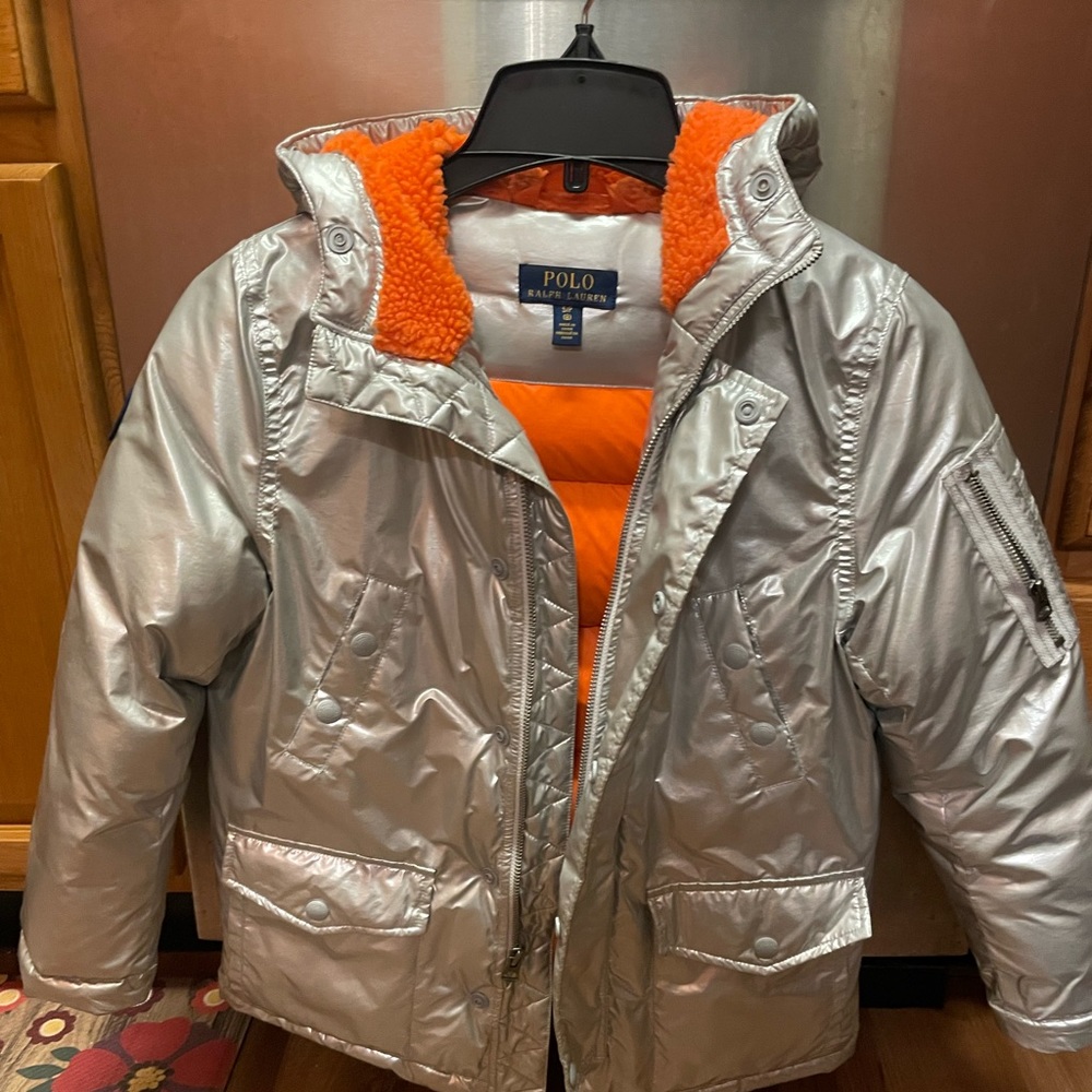 Polo by Ralph Lauren Silver and Orange Kids Jacket